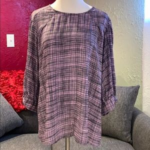 Purple and black stripped blouse XL
